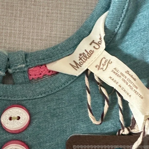 Matilda Jane Teal and Pink Ruffle Dress - Picture 4 of 5